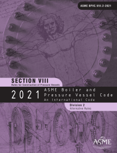 ASME Pressure Vessel Code, Section VIII, Division 2