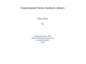 Experimental Stress Analysis (ME412 ) Class1 2