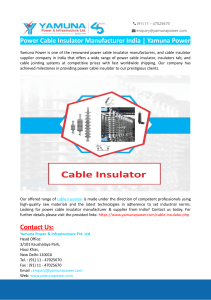 Power Cable Insulator Manufacturer India