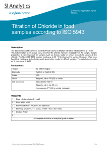 Titration of chloride in food samples acc. to ISO 5943 EN