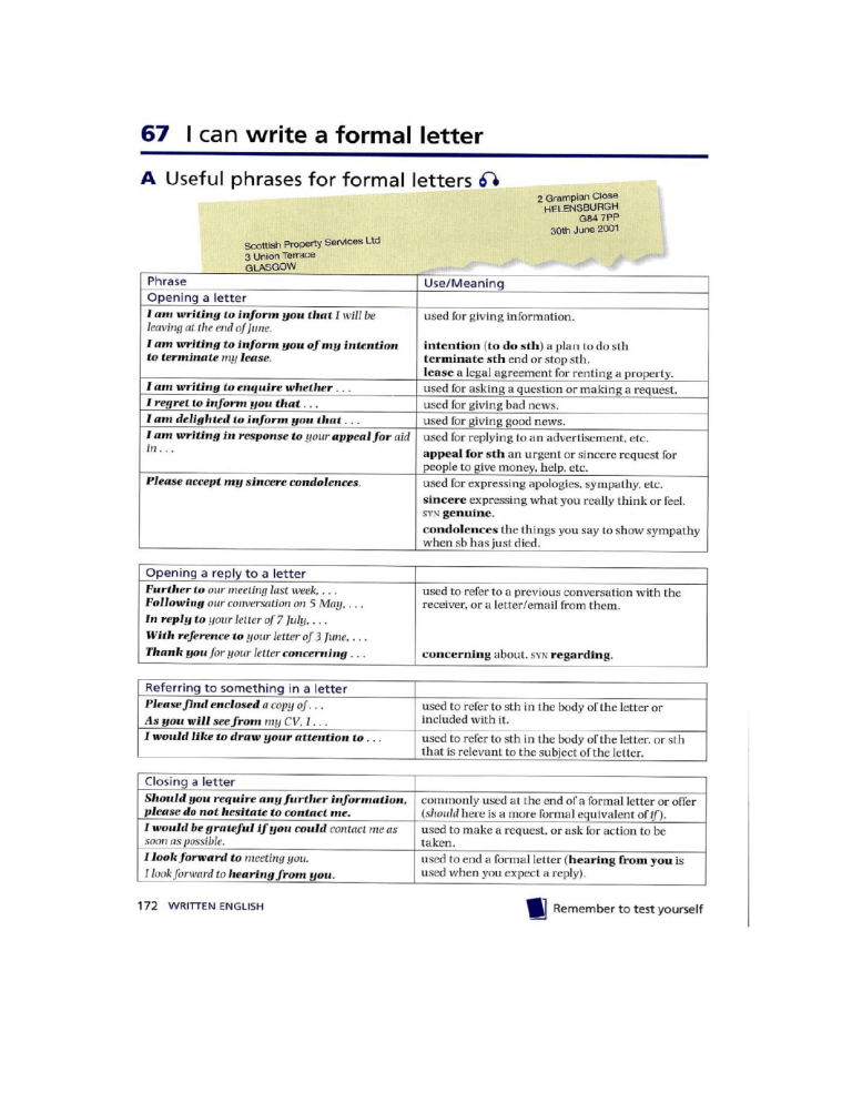 Formal And Informal Letter