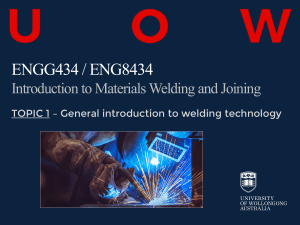 General introduction to welding technology 