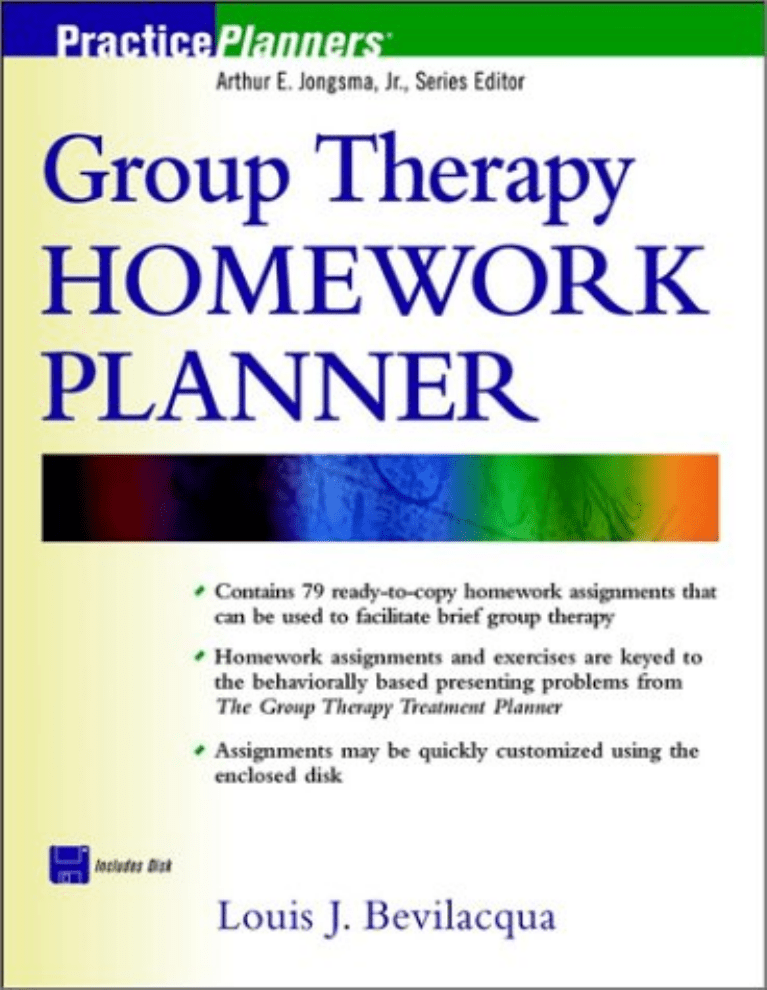 group therapy homework planner