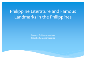 Philippine Literature and Famous landmarks (3)