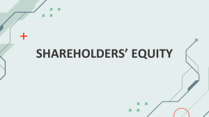 Shareholders Equity Part 1
