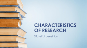 01 CHARACTERISTICS OF RESEARCH