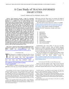 IEEE Article Template: Trauma-Informed Smart Cities