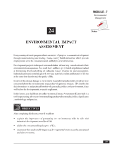 Environmental Impact Assessment (EIA) Module