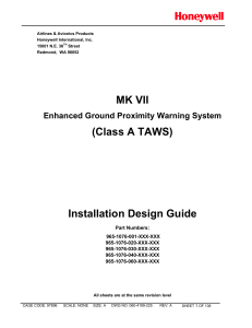 Honeywell MK VII EGPWS Installation Guide