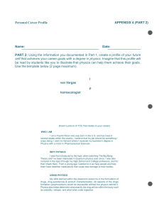 Career Profile with Sample and Rubric