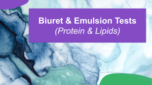 Biuret & Emulsion Test Explanation