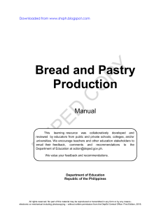 Bread and Pastry Production Manual