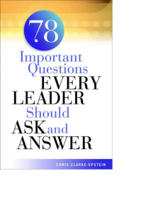 78 Important Questions Every Leader Should Ask And Answer