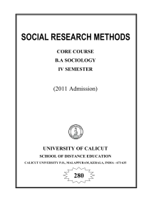 Social Research Method of Investigation Template