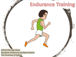 Endurance Training Part 3 Peripheral adaptations 2020 STUDENT VERSION