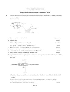FORM II CHEMISTRY ASSIGNMENT