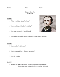 Edgar Allan Poe Bio Questions