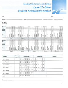 Student Achievement Record - Level 2