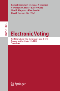 Electronic Voting: Third International Joint Conference