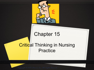 Critical Thinking + Condensed Nursing Process(1)