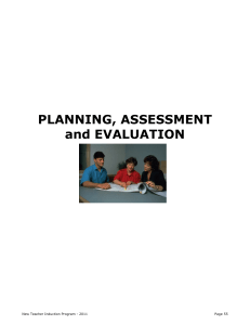 Plan assess evaluate