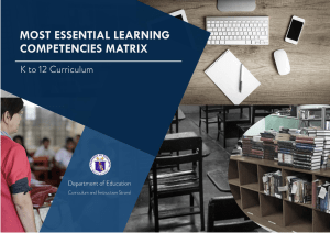 EDUKASYON SA PAGPAPAKATAO - Most-Essential-Learning-Competencies-Matrix