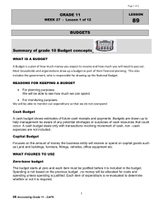 nanopdf.com grade 11 Budgets Revision Notes