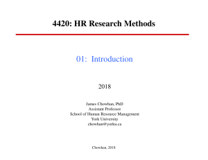 HR Research Methods Introduction Presentation