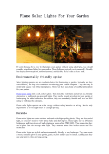 Flame Solar Lights For Your Garden
