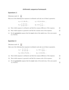 Arithmetic sequence homework