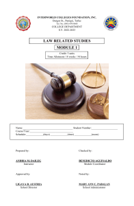 LAW RELATED STUDIES (MODULE)