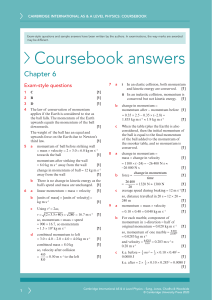 Physics Coursebook: Momentum & Collisions Exam Questions