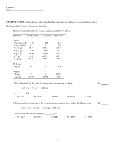 Thermodynamics Worksheet: ΔS, ΔH, ΔG Calculations