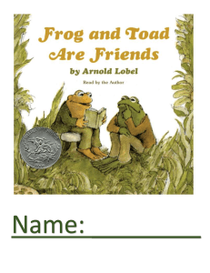 Frog and Toad are Friends - student