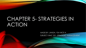 CHAPTER 5- STRATEGIES IN ACTION