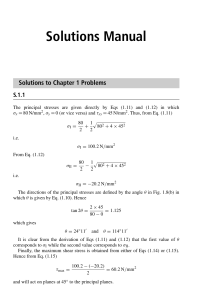 Solutions Manual: Stress Analysis Problems