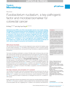Fusobacterium nucleatum, a key pathogenic factor and microbial biomarker for colorectal cancer(科研通-ablesci.com)
