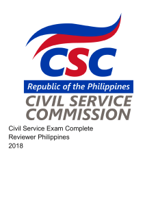 2018 Civil Service Exam Reviewer