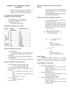 Microwave Communications Systems: Lecture Notes