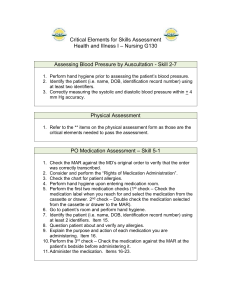 Critical Elements for Skills Assessment
