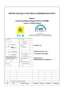 T1 PP 000 ELE STU 00003 PROTECTIVE RELAY SETTING & COORDINATION REV.0  (10-09-2022)