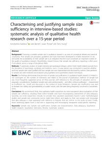 Sample Size in Qualitative Health Research: A Systematic Analysis