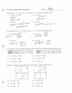 Function worksheets on composition from Elise with answer key hw-2