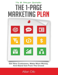 The 1-Page Marketing Plan  Get New Customers, Make More Money, And Stand out From The Crowd - PDF Room