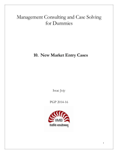 10. Market Entry Cases