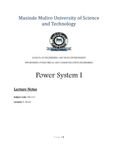 Power Systems I