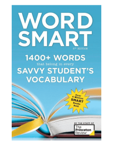 Word Smart: Vocabulary Building for Students