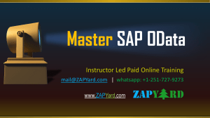 001 Master SAP OData - V1