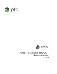 Creo Toolkit RelNotes