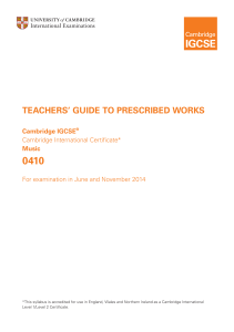 Cambridge IGCSE - teachers-guide-to-prescribed-works-2014